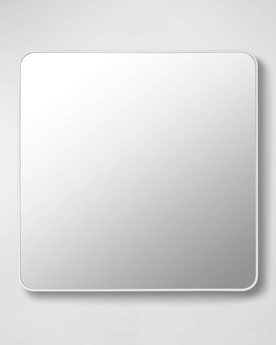 Aranya 32" Square Wall Mirror, White